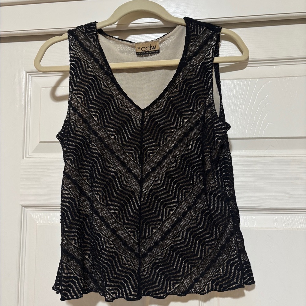 Black and White Women's Top